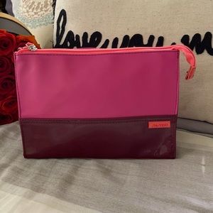 🍁NWOT Shiseido Colorblock Cosmetic Bag